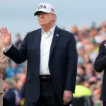 Irish golf fans chant ‘USA’ after Trump announces end of tariffs on Irish whiskey