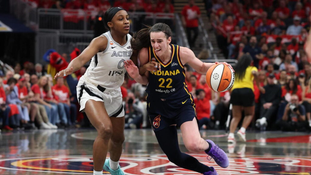 Caitlin Clark, Kelsey Mitchell post big games to help Fever even series with 99-89 win over Aces