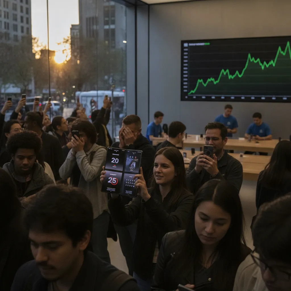Foldable Fever Lifts Apple Shares Amid Tech Sector Slump